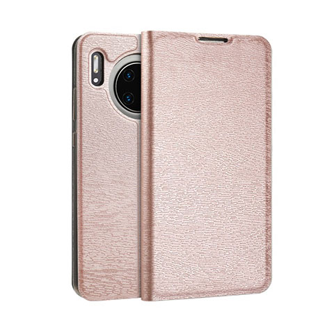 Coque Portefeuille Livre Cuir Etui Clapet T07 pour Huawei Mate 30 Pro Or Rose