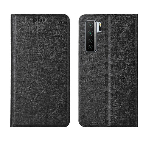 Coque Portefeuille Livre Cuir Etui Clapet T07 pour Huawei P40 Lite 5G Noir