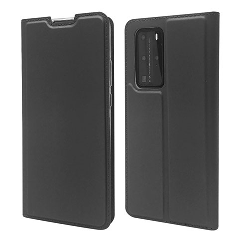 Coque Portefeuille Livre Cuir Etui Clapet T07 pour Huawei P40 Pro Noir