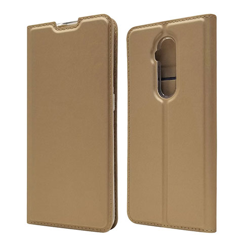 Coque Portefeuille Livre Cuir Etui Clapet T07 pour OnePlus 7T Pro Or