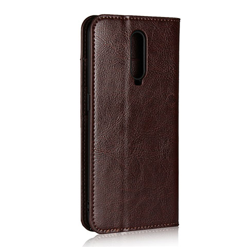 Coque Portefeuille Livre Cuir Etui Clapet T07 pour Oppo R17 Pro Marron