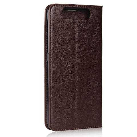 Coque Portefeuille Livre Cuir Etui Clapet T07 pour Samsung Galaxy A90 4G Marron