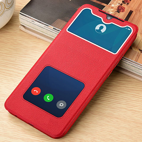 Coque Portefeuille Livre Cuir Etui Clapet T07 pour Xiaomi Redmi Note 8 (2021) Rouge