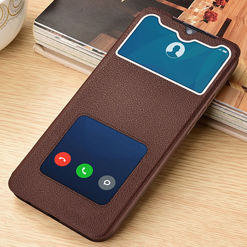 Coque Portefeuille Livre Cuir Etui Clapet T07 pour Xiaomi Redmi Note 8 Marron