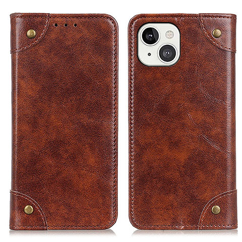 Coque Portefeuille Livre Cuir Etui Clapet T08 pour Apple iPhone 13 Marron