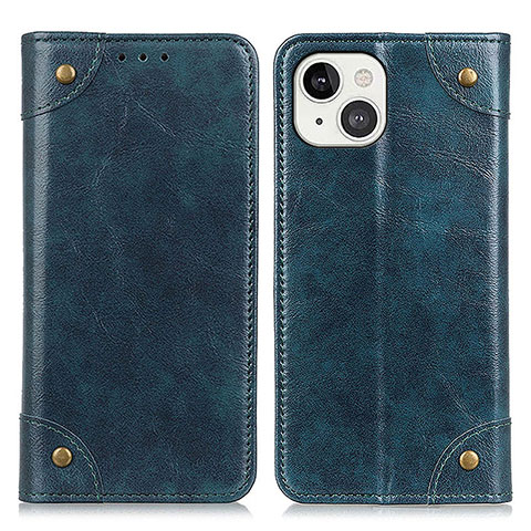 Coque Portefeuille Livre Cuir Etui Clapet T08 pour Apple iPhone 14 Bleu