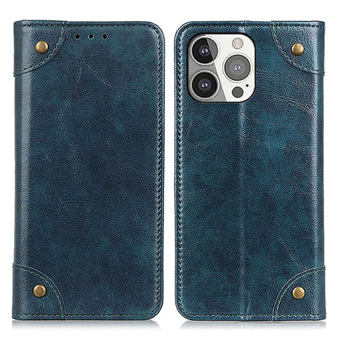 Coque Portefeuille Livre Cuir Etui Clapet T08 pour Apple iPhone 14 Pro Bleu