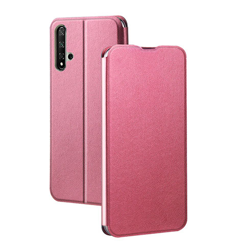 Coque Portefeuille Livre Cuir Etui Clapet T08 pour Huawei Honor 20 Rose