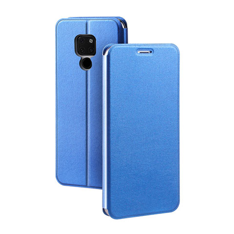 Coque Portefeuille Livre Cuir Etui Clapet T08 pour Huawei Mate 20 Bleu