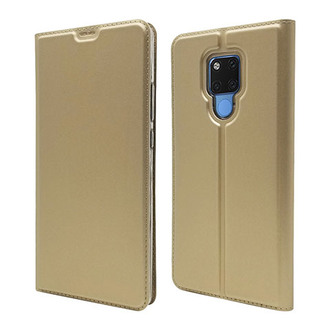 Coque Portefeuille Livre Cuir Etui Clapet T08 pour Huawei Mate 20 X 5G Or