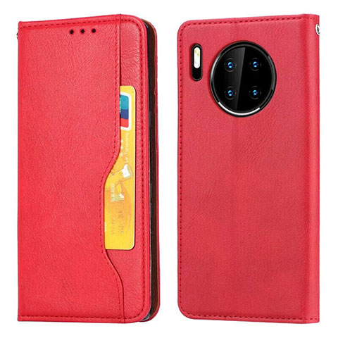 Coque Portefeuille Livre Cuir Etui Clapet T08 pour Huawei Mate 30 Pro 5G Rouge