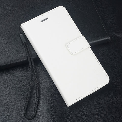 Coque Portefeuille Livre Cuir Etui Clapet T08 pour Huawei Nova 5i Blanc