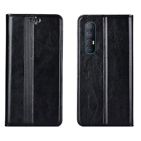 Coque Portefeuille Livre Cuir Etui Clapet T08 pour Oppo Find X2 Neo Noir