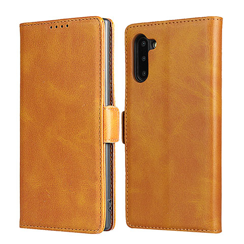 Coque Portefeuille Livre Cuir Etui Clapet T08 pour Samsung Galaxy Note 10 Orange