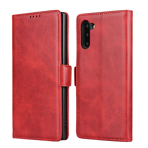 Coque Portefeuille Livre Cuir Etui Clapet T08 pour Samsung Galaxy Note 10 Rouge