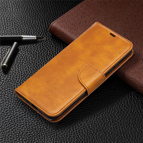 Coque Portefeuille Livre Cuir Etui Clapet T08 pour Xiaomi Redmi 9i Orange