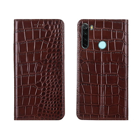 Coque Portefeuille Livre Cuir Etui Clapet T08 pour Xiaomi Redmi Note 8 Marron