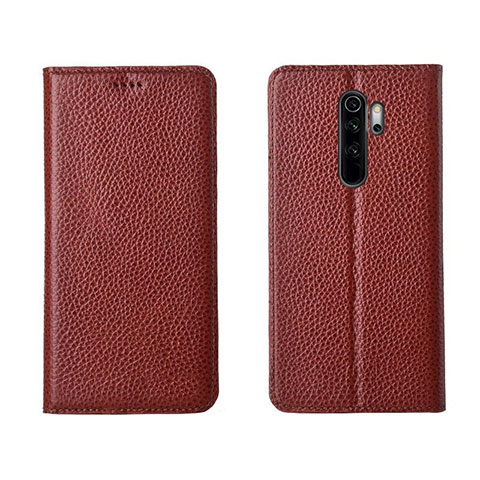 Coque Portefeuille Livre Cuir Etui Clapet T08 pour Xiaomi Redmi Note 8 Pro Marron