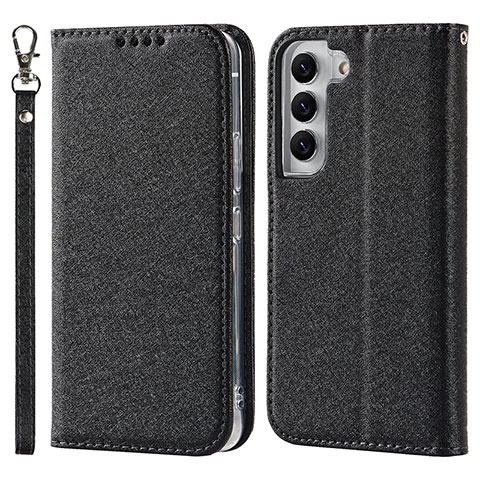 Coque Portefeuille Livre Cuir Etui Clapet T08D pour Samsung Galaxy S22 5G Noir