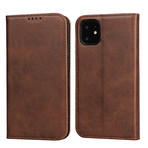 Coque Portefeuille Livre Cuir Etui Clapet T09 pour Apple iPhone 11 Marron