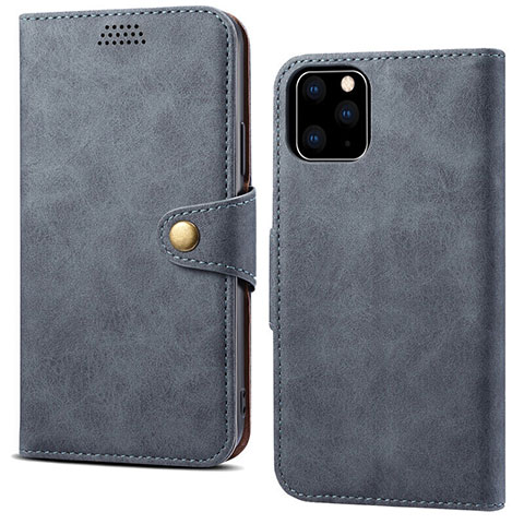 Coque Portefeuille Livre Cuir Etui Clapet T09 pour Apple iPhone 11 Pro Gris