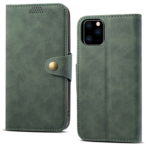 Coque Portefeuille Livre Cuir Etui Clapet T09 pour Apple iPhone 11 Pro Vert