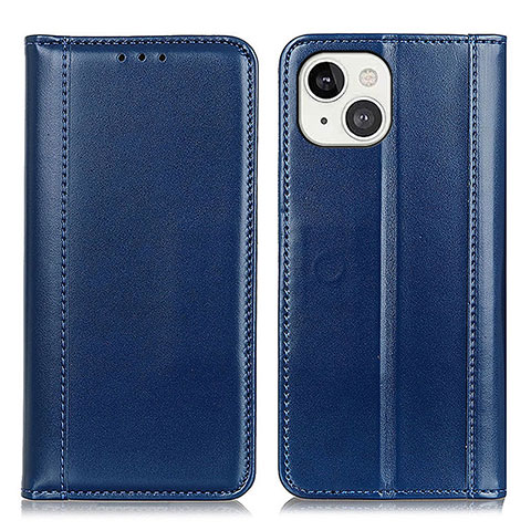 Coque Portefeuille Livre Cuir Etui Clapet T09 pour Apple iPhone 14 Plus Bleu