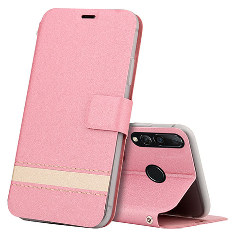 Coque Portefeuille Livre Cuir Etui Clapet T09 pour Huawei Honor 20 Lite Rose