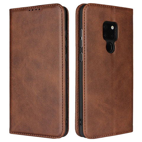 Coque Portefeuille Livre Cuir Etui Clapet T09 pour Huawei Mate 20 X 5G Marron