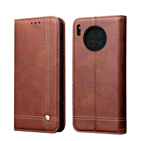 Coque Portefeuille Livre Cuir Etui Clapet T09 pour Huawei Mate 30E Pro 5G Marron