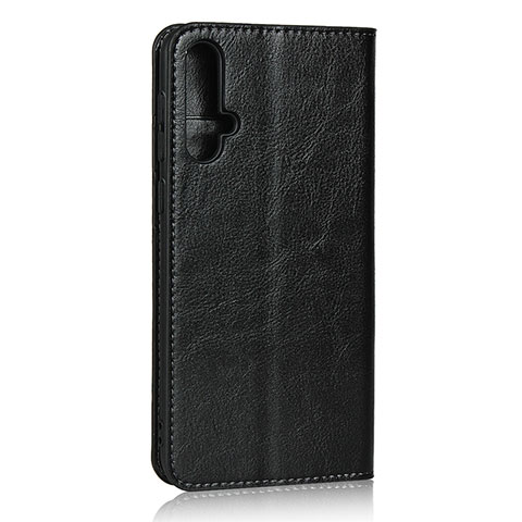 Coque Portefeuille Livre Cuir Etui Clapet T09 pour Huawei Nova 5 Noir