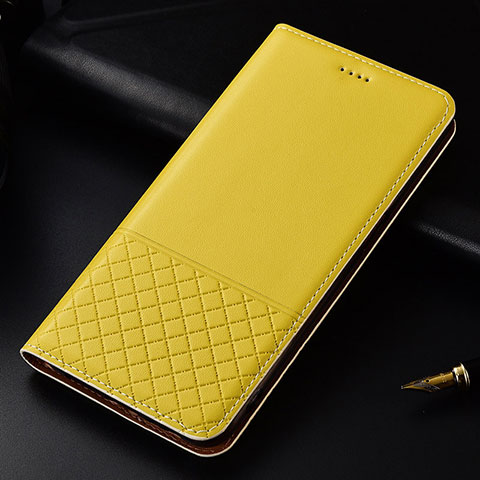 Coque Portefeuille Livre Cuir Etui Clapet T09 pour Huawei P30 Jaune