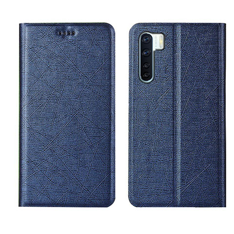 Coque Portefeuille Livre Cuir Etui Clapet T09 pour Oppo K7 5G Bleu