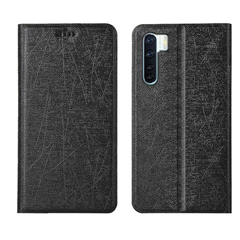 Coque Portefeuille Livre Cuir Etui Clapet T09 pour Oppo Reno3 Noir