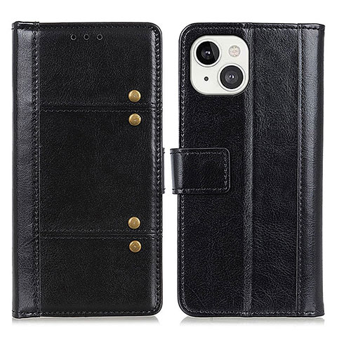 Coque Portefeuille Livre Cuir Etui Clapet T10 pour Apple iPhone 15 Noir