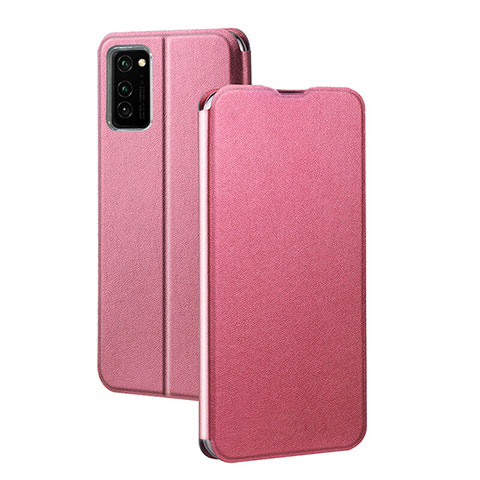 Coque Portefeuille Livre Cuir Etui Clapet T10 pour Huawei Honor View 30 5G Rose