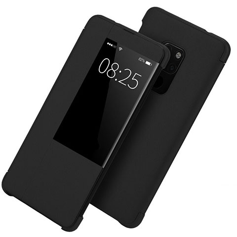 Coque Portefeuille Livre Cuir Etui Clapet T10 pour Huawei Mate 20 X 5G Noir