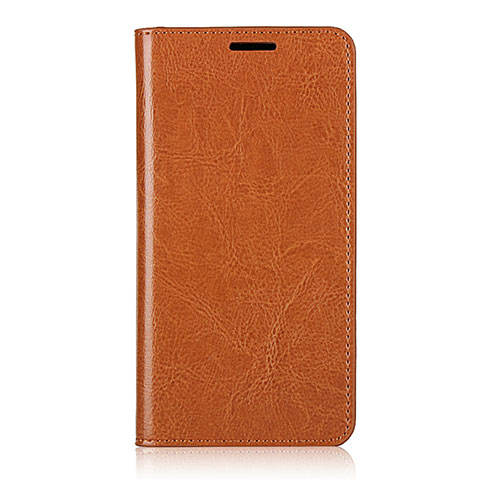 Coque Portefeuille Livre Cuir Etui Clapet T10 pour Huawei P40 Orange