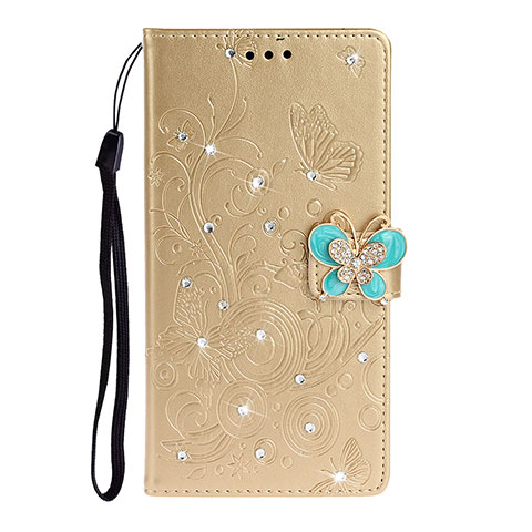 Coque Portefeuille Livre Cuir Etui Clapet T10 pour Huawei P40 Pro Or