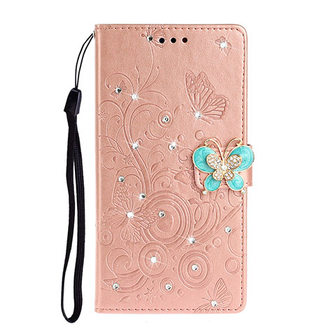 Coque Portefeuille Livre Cuir Etui Clapet T10 pour Huawei P40 Pro Or Rose