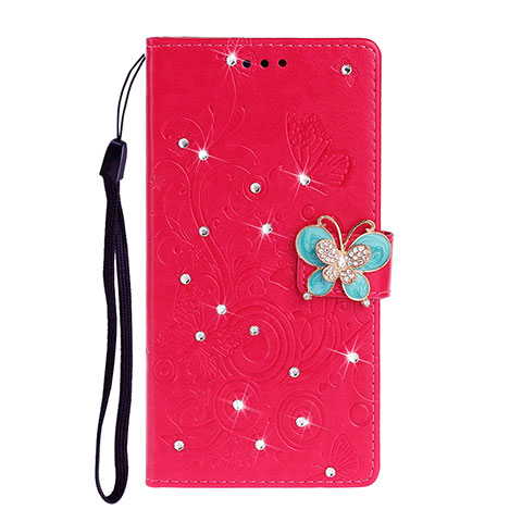 Coque Portefeuille Livre Cuir Etui Clapet T10 pour Huawei P40 Pro Rouge