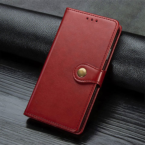 Coque Portefeuille Livre Cuir Etui Clapet T10 pour Oppo F15 Rouge