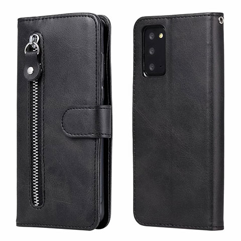 Coque Portefeuille Livre Cuir Etui Clapet T10 pour Samsung Galaxy Note 20 5G Noir