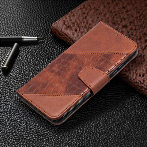 Coque Portefeuille Livre Cuir Etui Clapet T10 pour Xiaomi Redmi 9i Marron