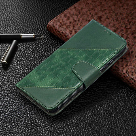 Coque Portefeuille Livre Cuir Etui Clapet T10 pour Xiaomi Redmi 9i Vert