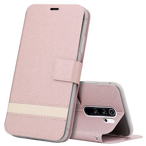 Coque Portefeuille Livre Cuir Etui Clapet T10 pour Xiaomi Redmi Note 8 Pro Or Rose