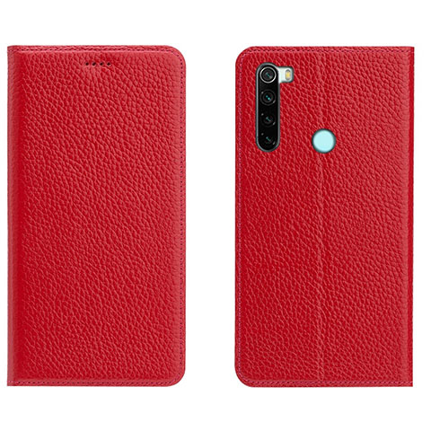 Coque Portefeuille Livre Cuir Etui Clapet T10 pour Xiaomi Redmi Note 8 Rouge