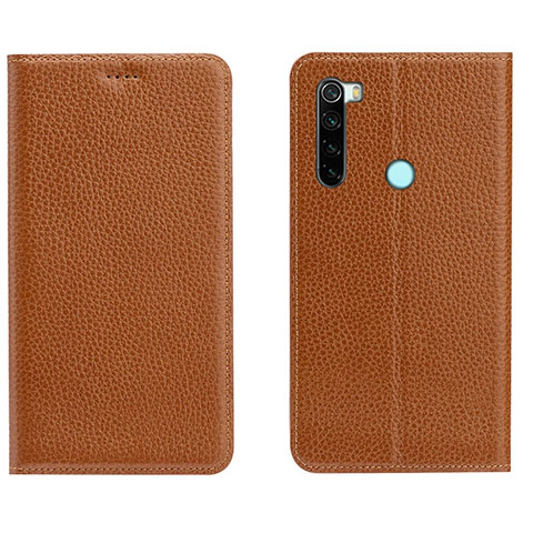 Coque Portefeuille Livre Cuir Etui Clapet T10 pour Xiaomi Redmi Note 8T Orange