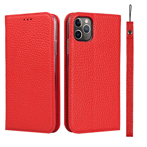 Coque Portefeuille Livre Cuir Etui Clapet T11 pour Apple iPhone 11 Pro Max Rouge