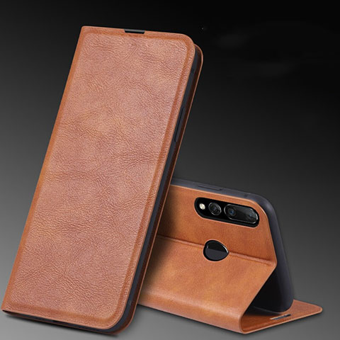 Coque Portefeuille Livre Cuir Etui Clapet T11 pour Huawei Honor 10i Orange